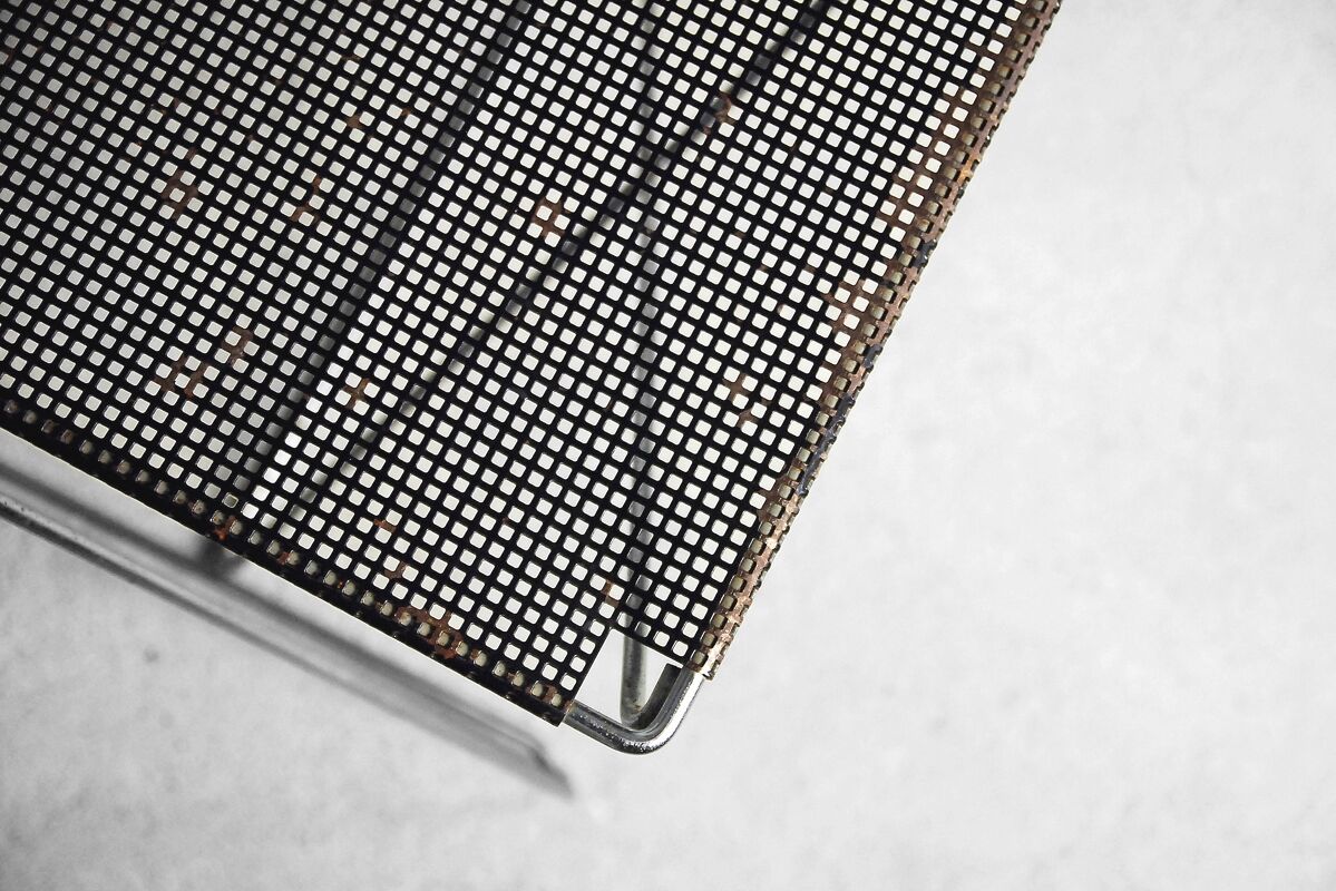 Minimalist Metal X-Line Chairs by Niels Jørgen Haugesen for Hybodan, 1970s, Set of 4