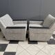set of 2 grey relax chairs on castors 1970s