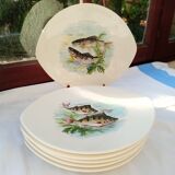 6 flat oval plates Salins