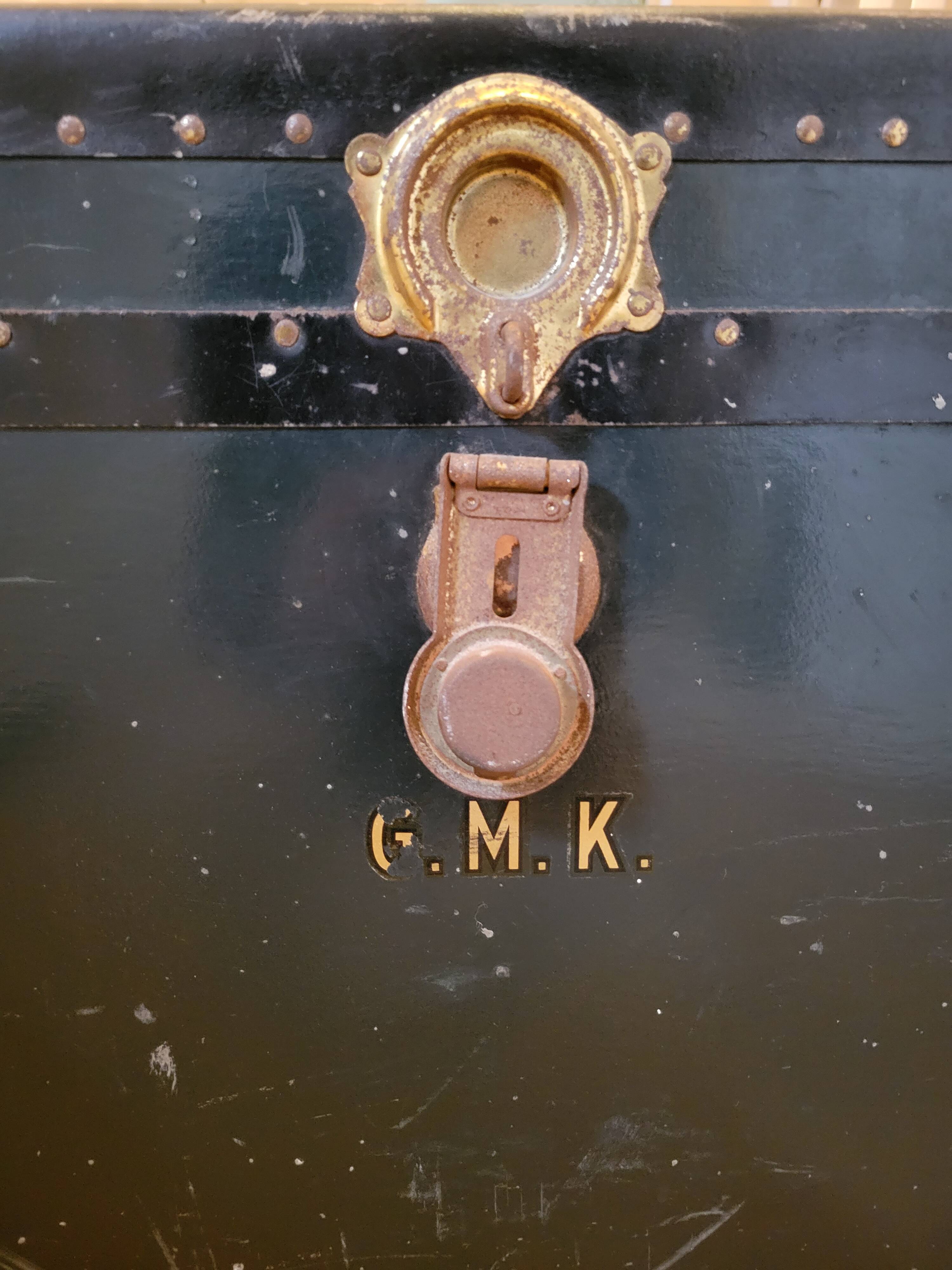 Old American travel trunk