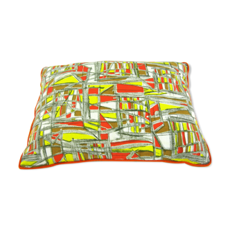 Rectangular cotton canvas piping cushion
