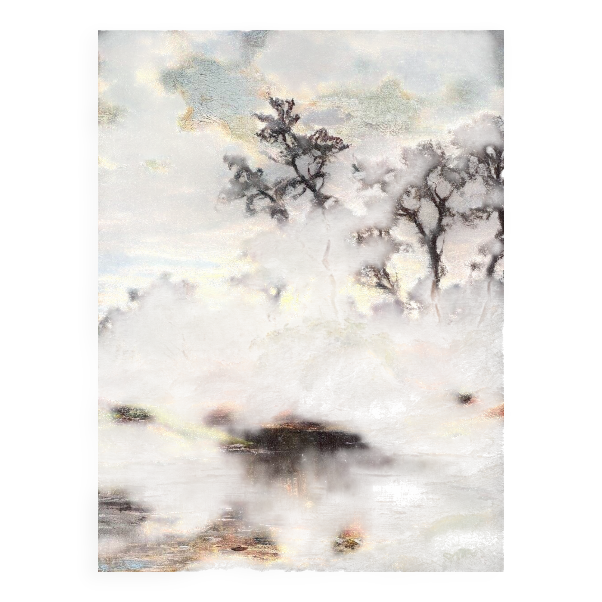 Louis Marius Gueit 1877-1956 The Dawn in the Landes signed Hsp 42 x 53cm