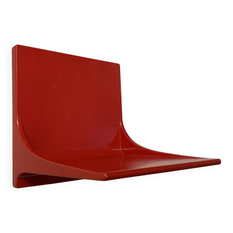 Étagère murale rouge de Rudolf Horn 1968