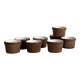 8 antique ceramic ramekins, brown finish