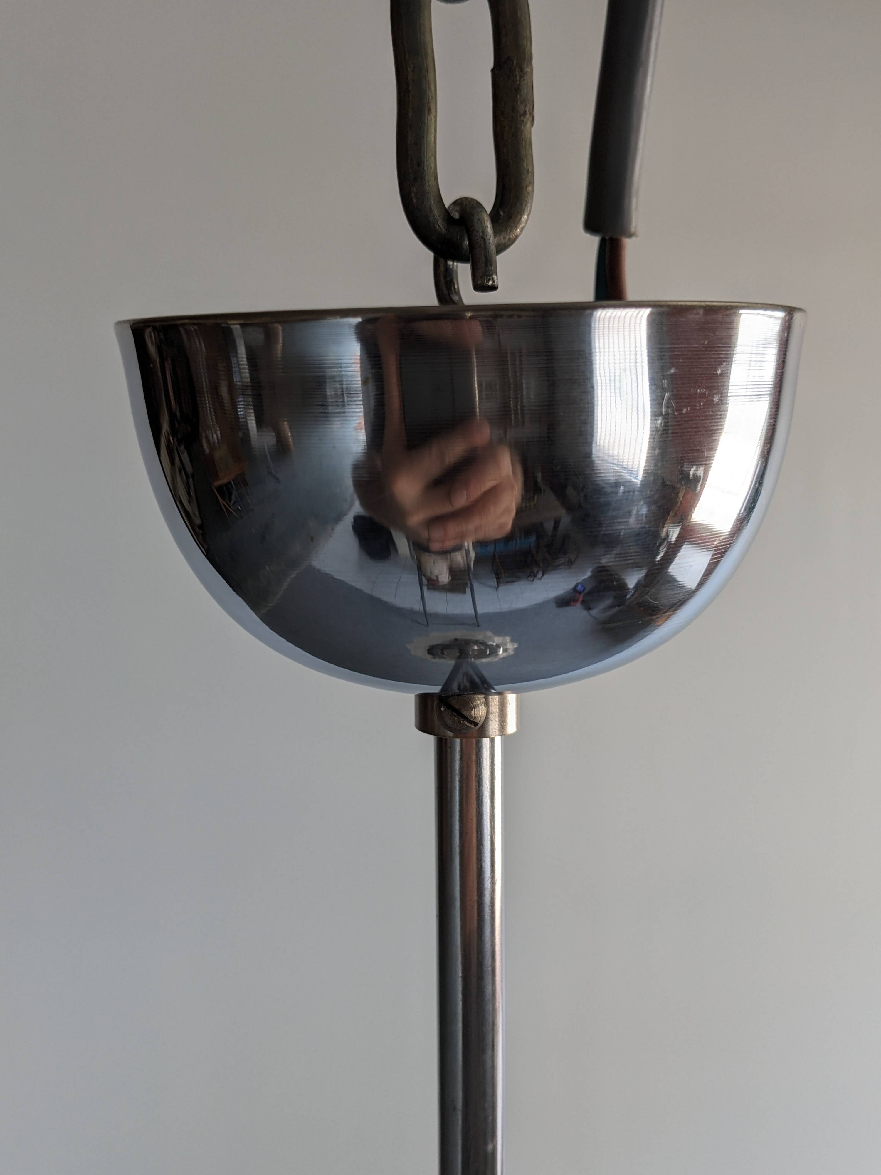 Art Deco frosted glass pendant light circa 1920