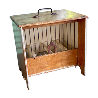 Wooden and steel bird cage