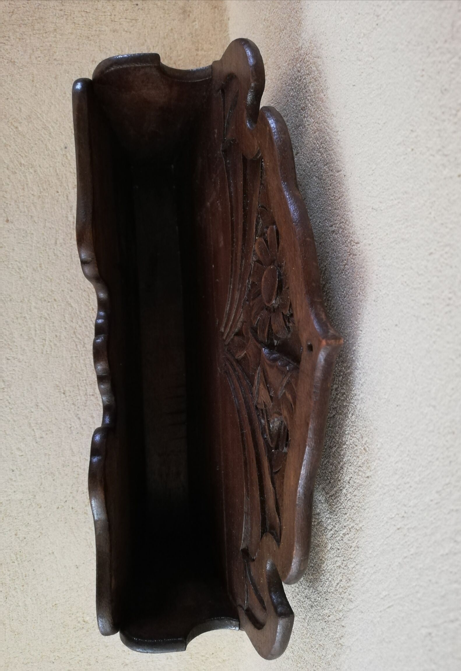 Old Black Forest style wall mail holder