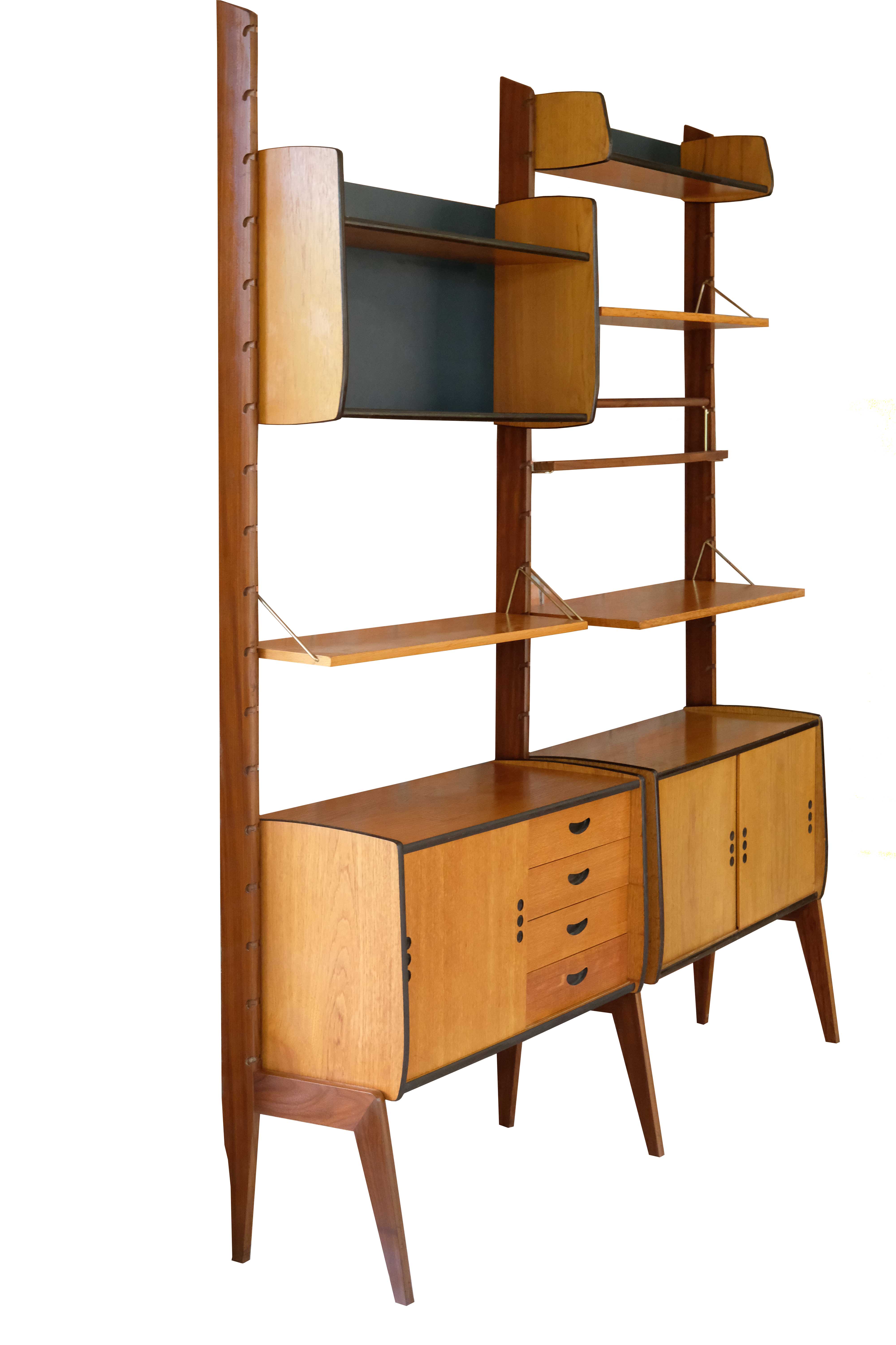 Wall Unit by John Texmon and Einar Blindheim, System Ergo, 2 Modules, Norway 1960's