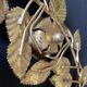 Chandelier crown 4 flames in golden metal
