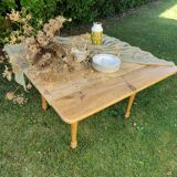 Square country-style drop-leaf table