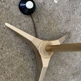 Vintage brass floor lamp in scale and opaline 1950
