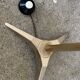 Vintage brass floor lamp in scale and opaline 1950
