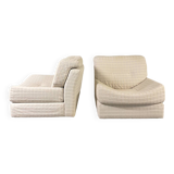 Set of Bernard Govin low chairs, Roset 1970