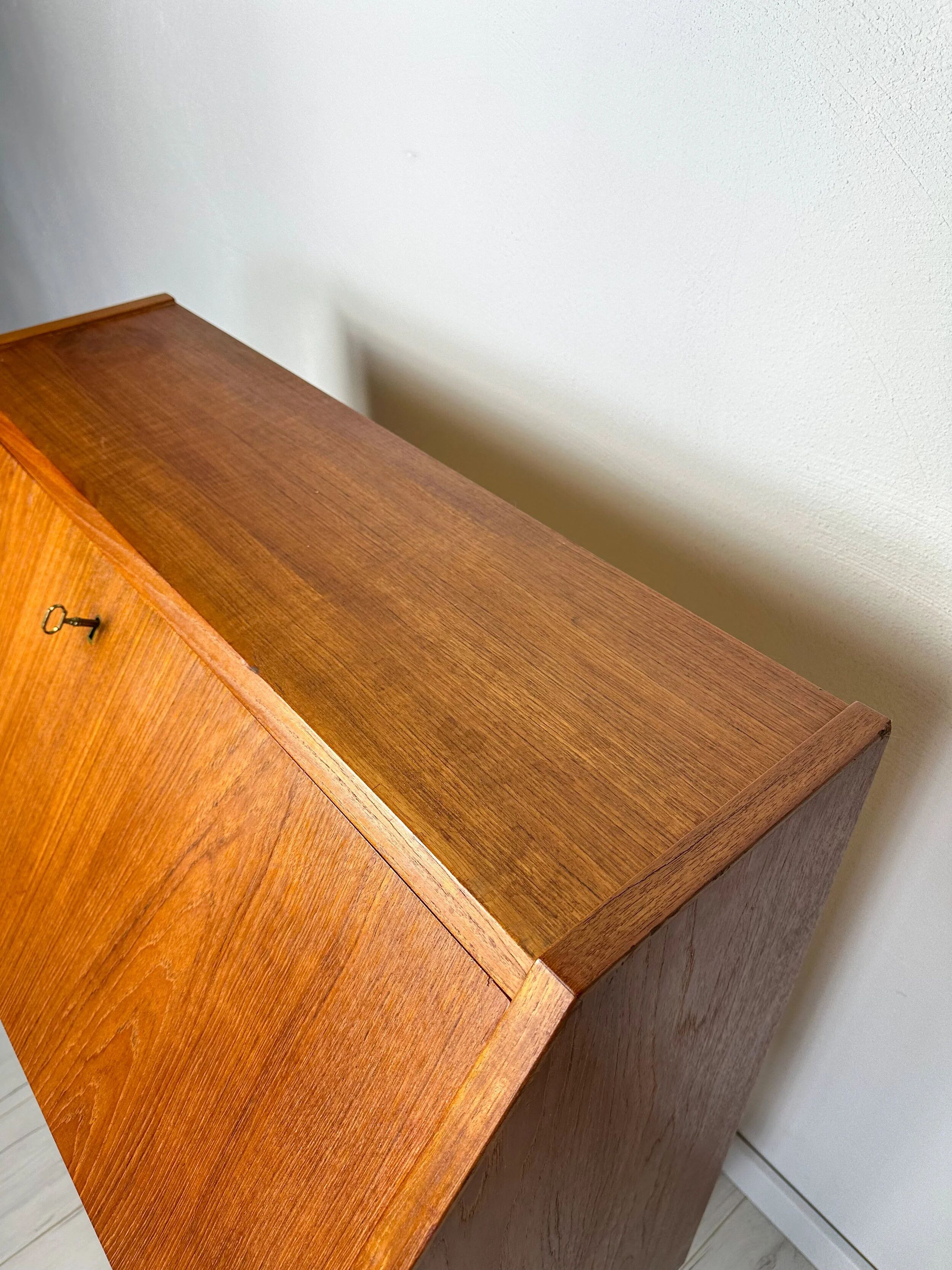 1960s Vintage Mid-Century Danish Teak Secretary