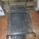 Perforated wrought iron rolling dessert trolley
