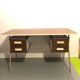 1960 VINTAGE DESK FORMICA METAL TUBING 4 DRAWERS