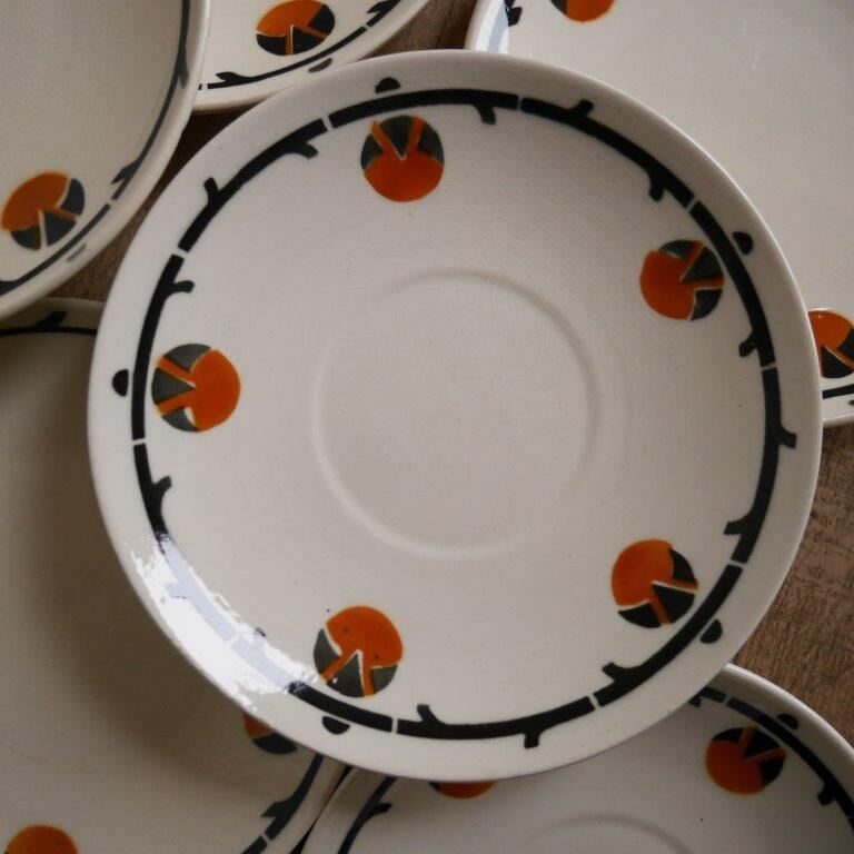 Set of 8 dessert plates Barcarolle, from Badonviller