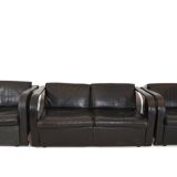 Ensemble de salon en cuir Otto Zapf Arcona pour collection d'art