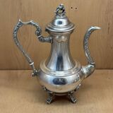 Silver metal teapot