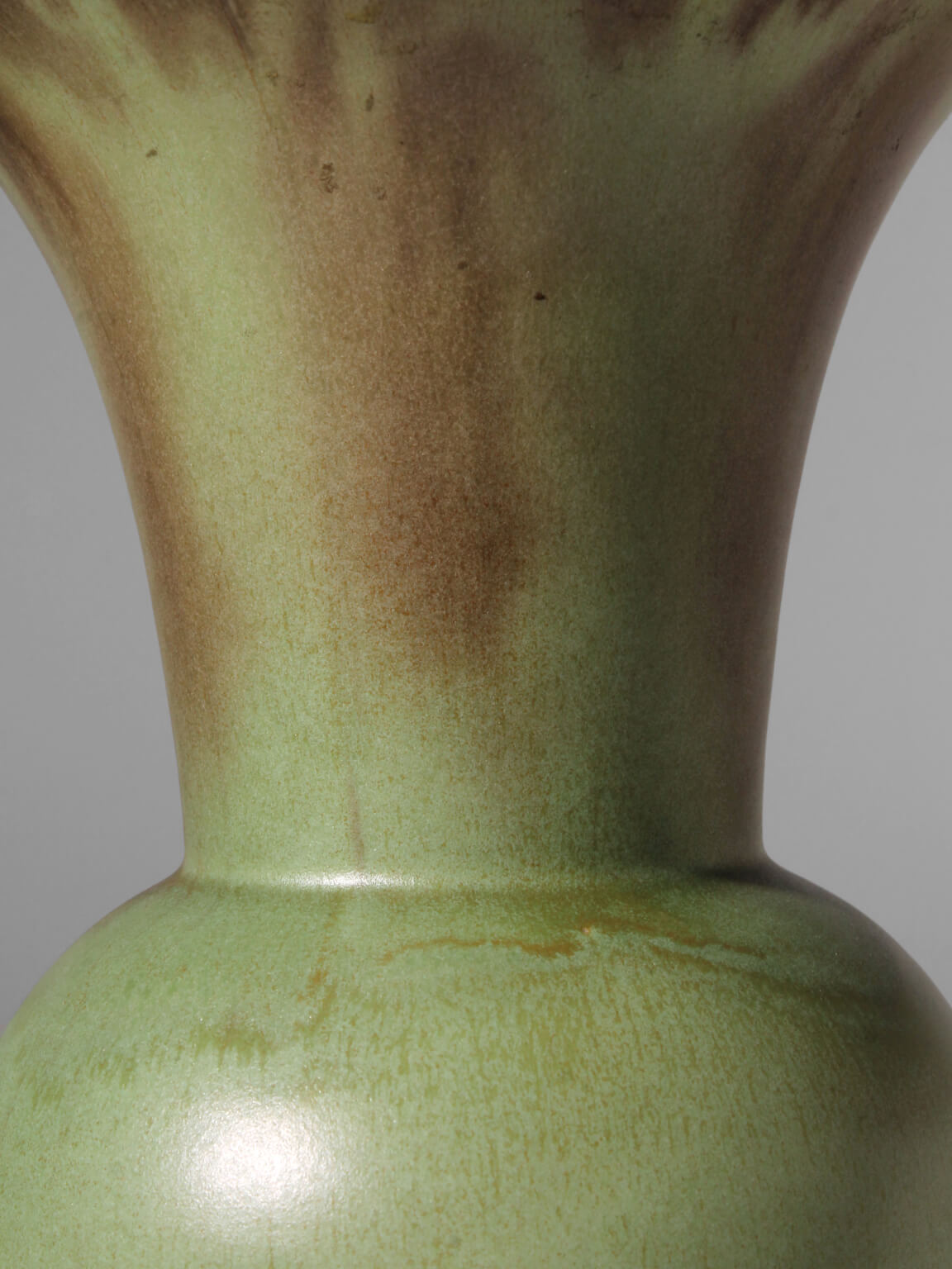 Art Deco Green Ceramic Vase, 1930s