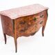 Chest of drawers with intarsia and marble top, France, circa 1880.