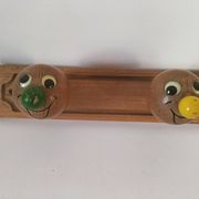 Vintage wooden children's coat rack