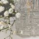 Vintage rectangular glass globe suspension