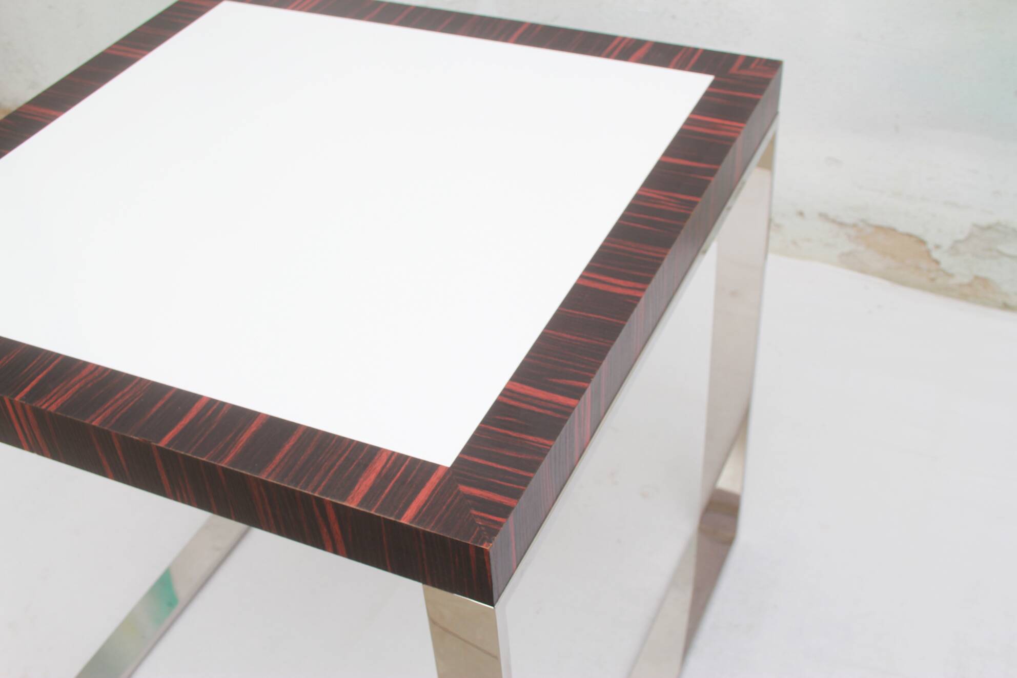 design cube table in chrom rosewood 64cm
