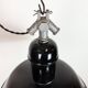 Black Enamel Industrial Pendant Lamp from AEG, 1930s