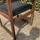Set of 6 vintage teak chairs with black Skaï.