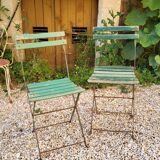Pair of garden folding chairs
