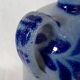 Blue stoneware bottle from Alsace, Schmitter pottery, Betschdorf.