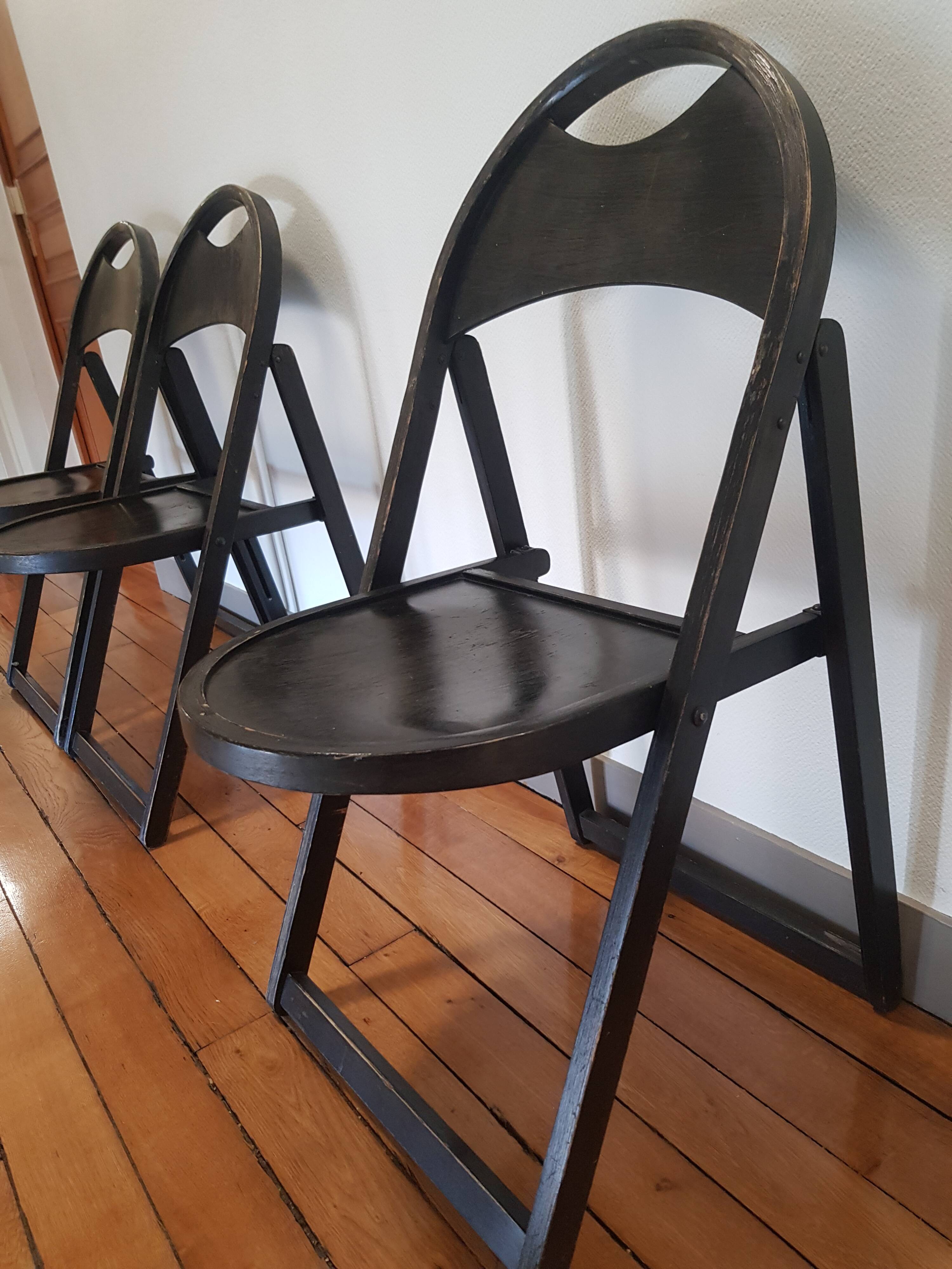 Lot of 3 folding chairs tunaet b751