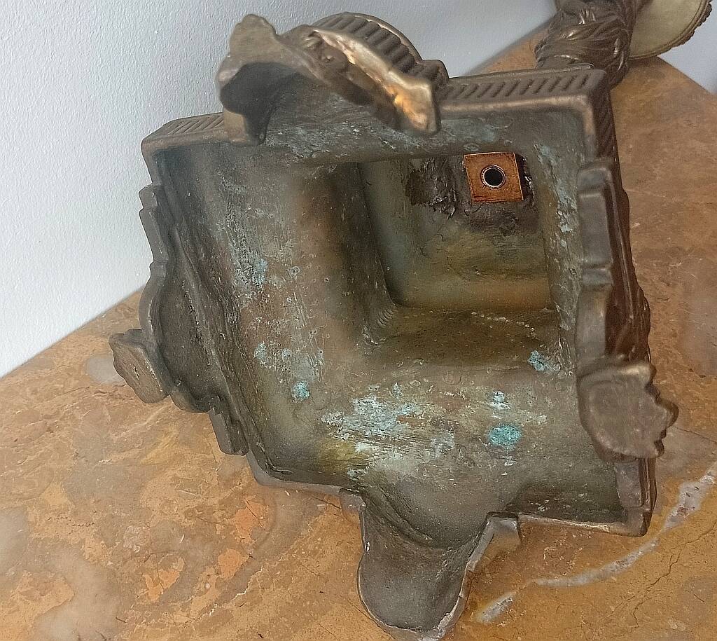 Antique Candlestick  Bronze Vienna Austria Caryatide Greek Ancient 46 cm