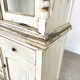 Vintage brocant White painted Kitchen display cabinet