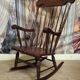 Antique wooden rocking chair – Windsor style – 20th century