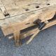 Industrial table Carpenter's workbench in natural raw wood vintage bohemian