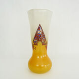 Art Nouveau vase by Leg with geometric patterns