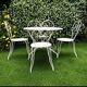Salon de jardin rétro en fer forgé des années 50