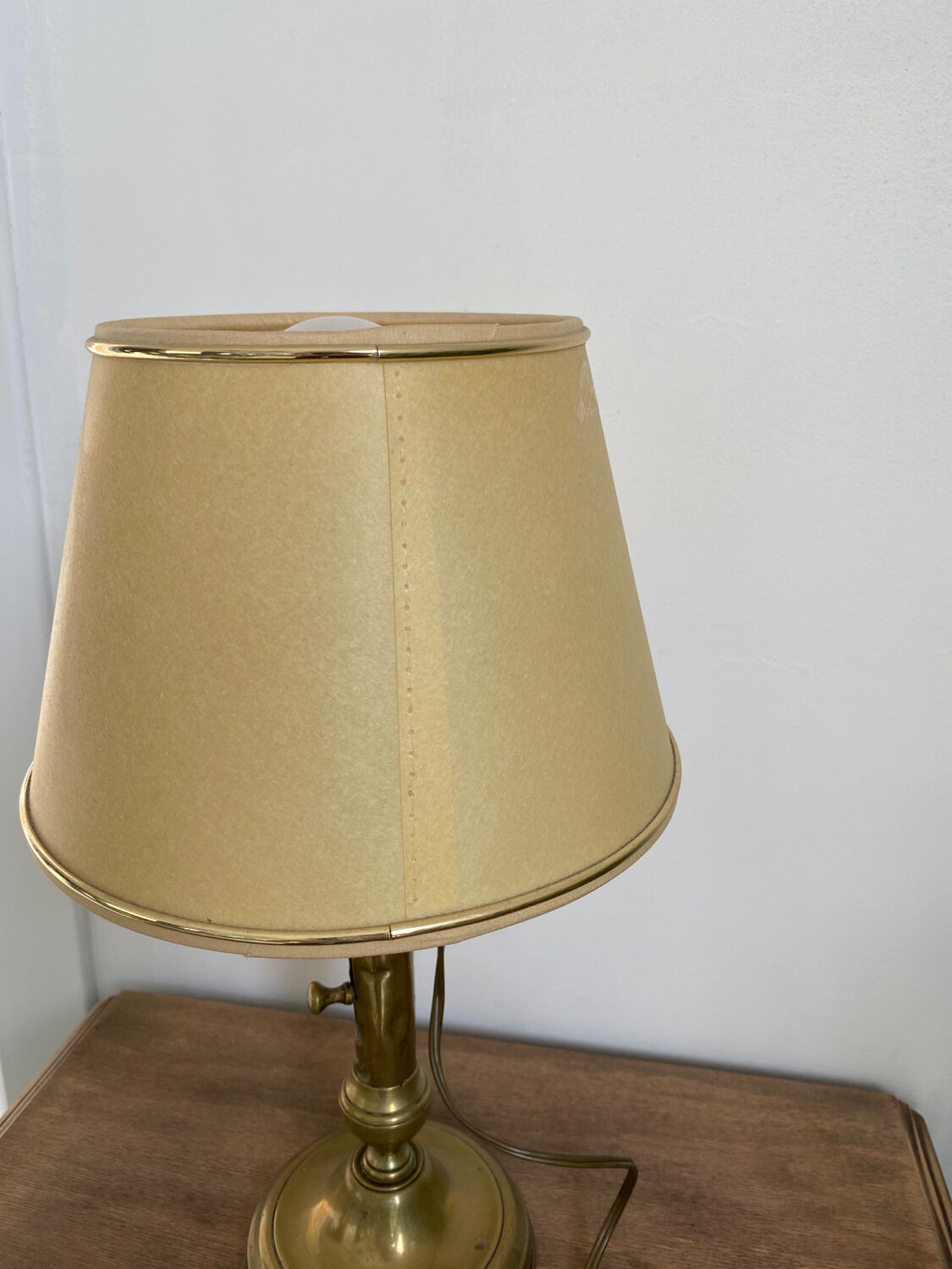 Brass bedside lamp