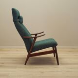 Green melange armchair, Danish design, 1970s, production: Denmark