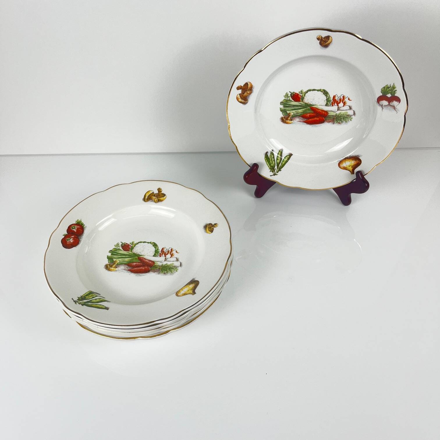 Service for 6 people KG Lunéville "Le Potager", 1950/70