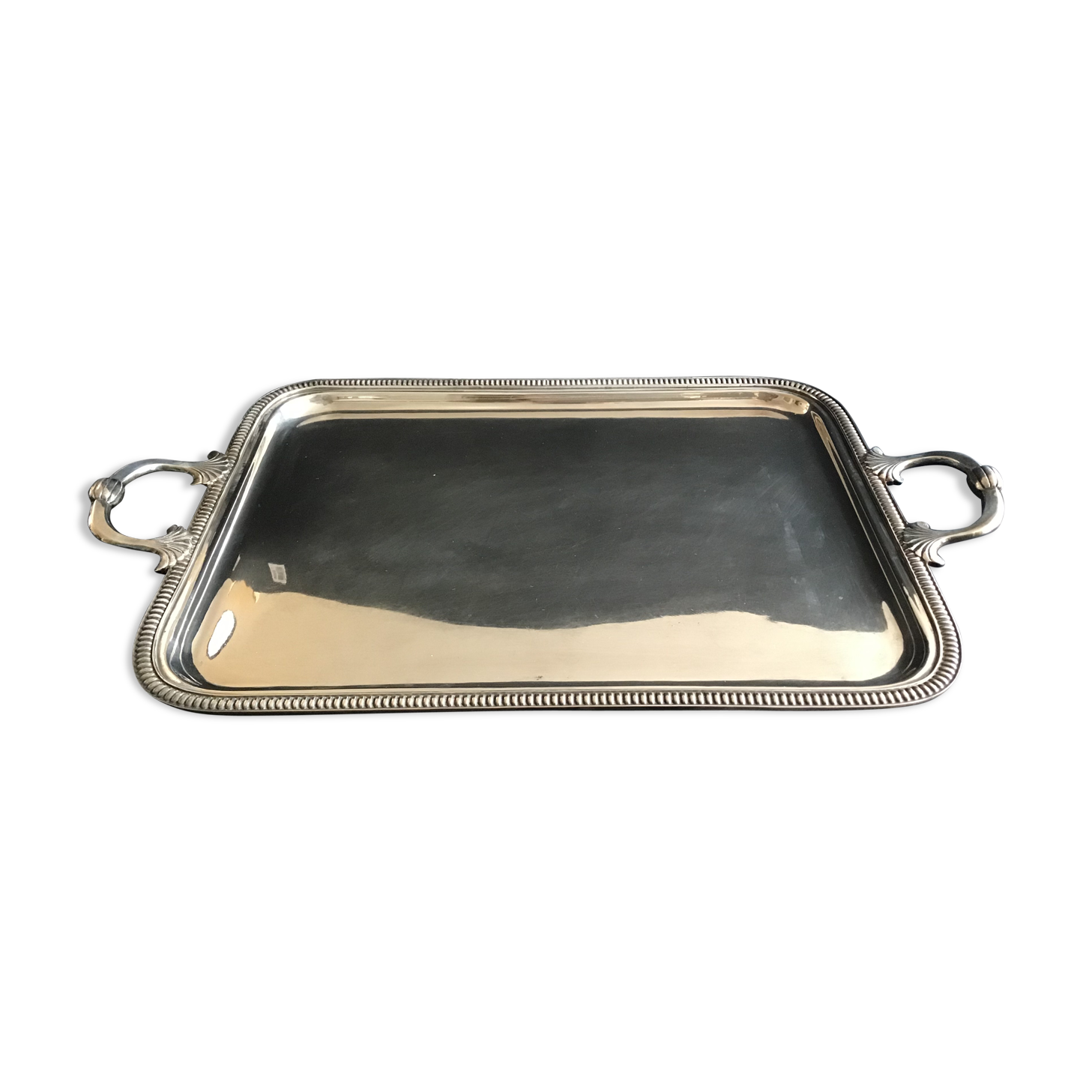 Silver metal tray