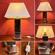 Vintage table lamp – marble and chrome metal base