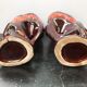 Paire de vase ancien Vallauris céramique multicolore + 2 anses vintage