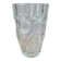 Thick vintage glass vase from the 70s – geometric design