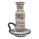 Candle holder with handle and vintage '80 cup in glazed ceramic. Signed Vilá Clara. In perfect condition.