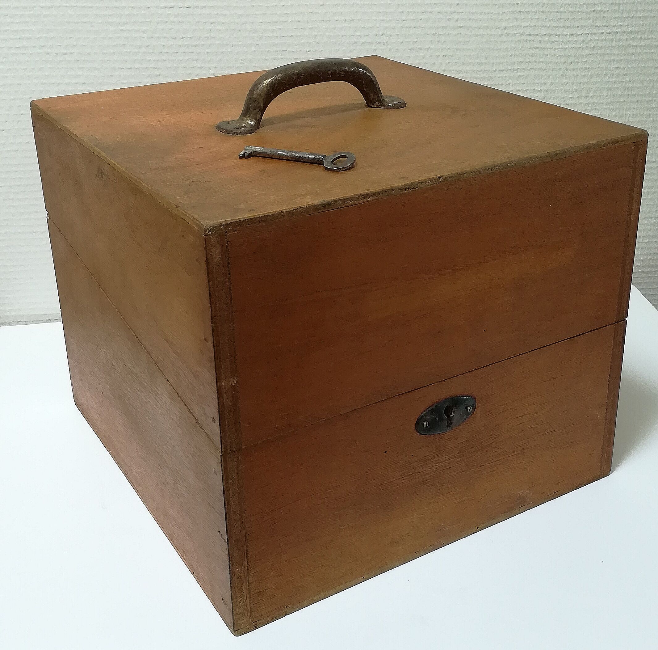 Vintage wooden filing box