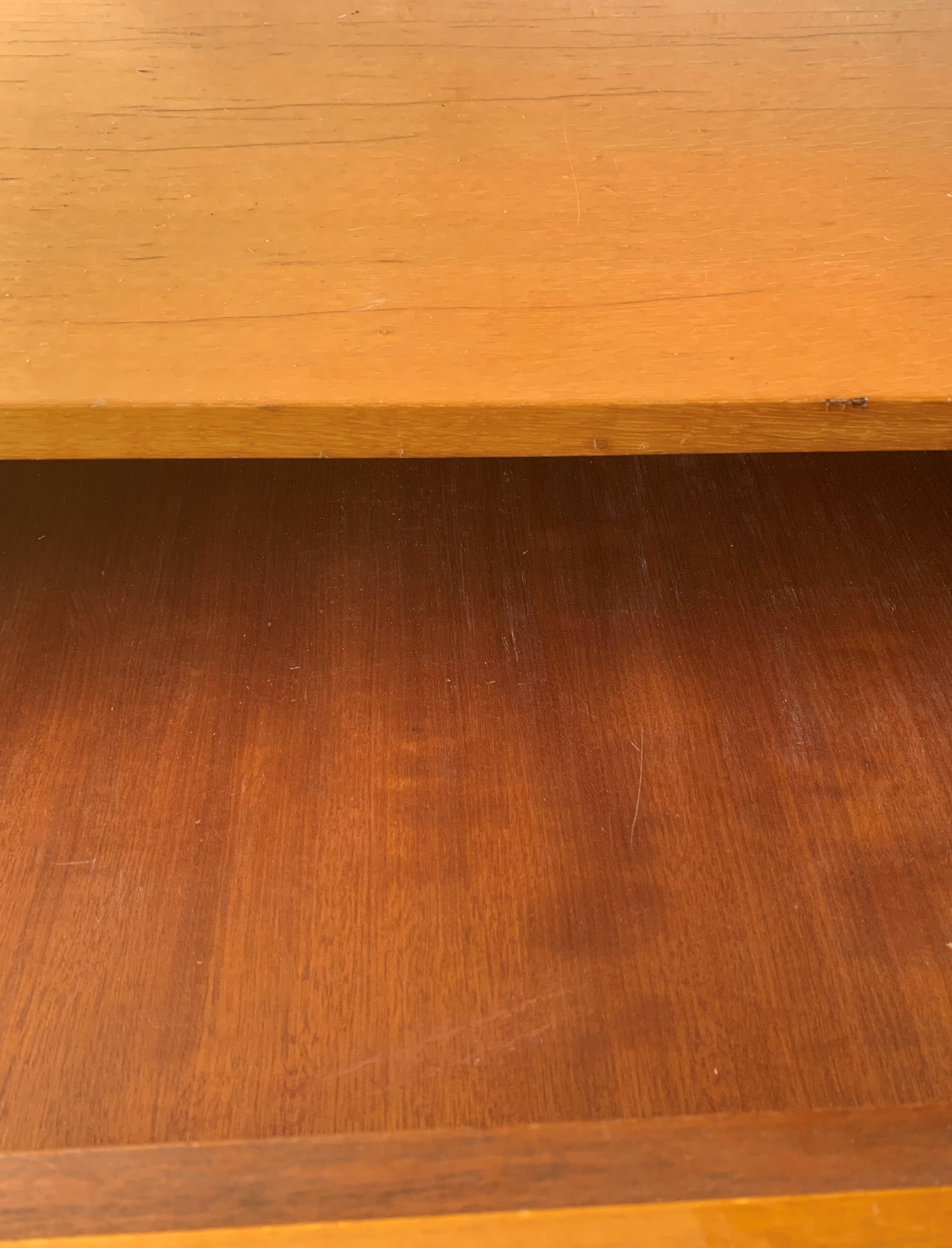 Natural mahogany desk 1960s