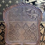 Suite of 8 Louis XV style chairs in canning